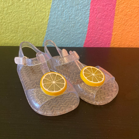 Clear Lemon Jelly Sandals, 6