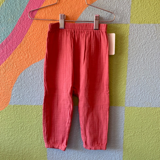 New Pink Gauze Pants, 18/24M