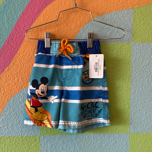 Mickey Mouse Swim Shorts, 2T
