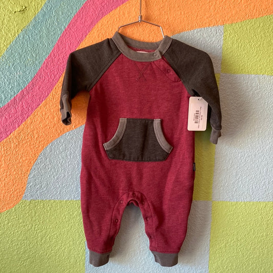 Red + Charcoal Jumper, 3/6M
