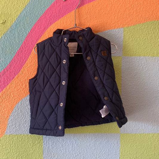 Navy Quilted Vest, 18/24M