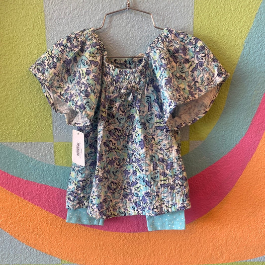 Blue Flower Outfit, 2T