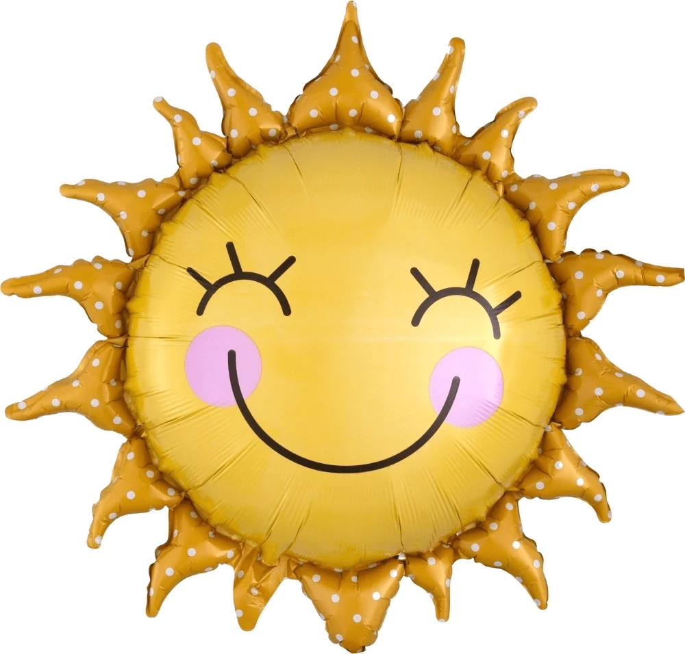 Smiley Sunshine Sun Balloon 29"