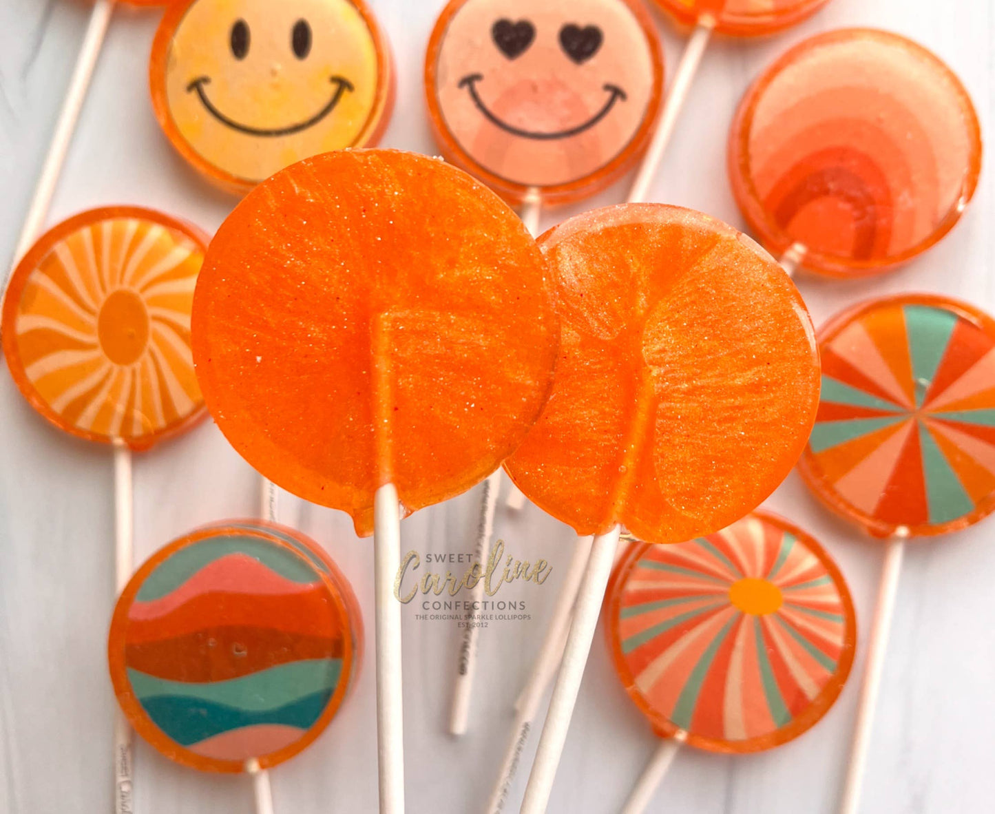 Choose Happy Lollipops, Peach Flavor, - VEGAN