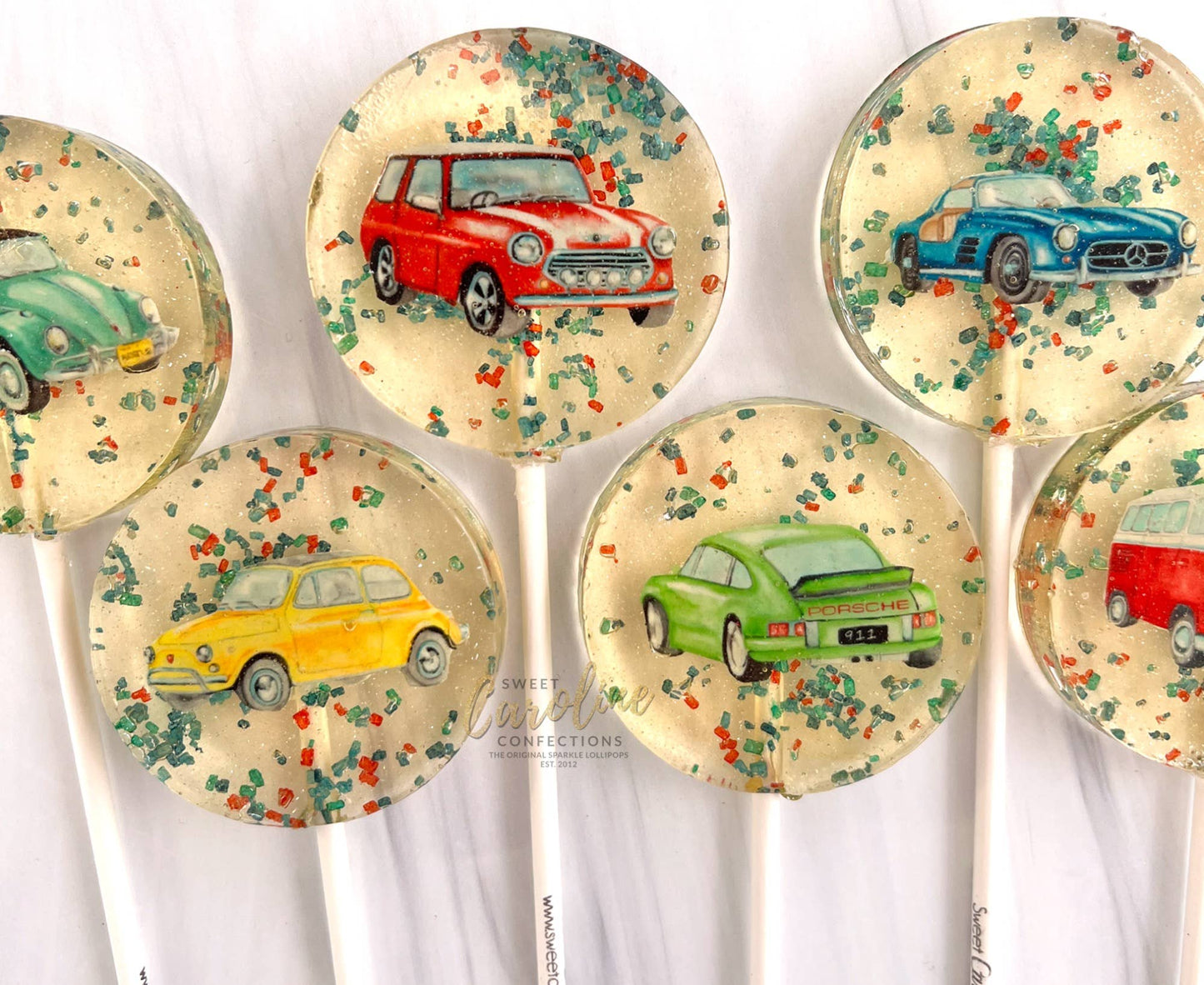Vintage Car Lollipops, Grape Flavor,  -VEGAN