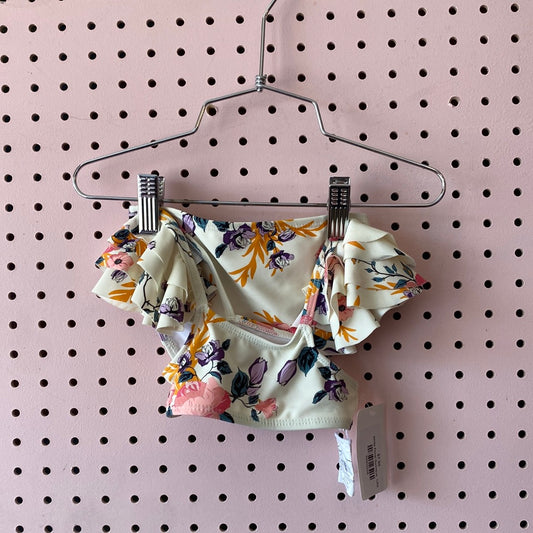 White Floral Swimsuit, 12M