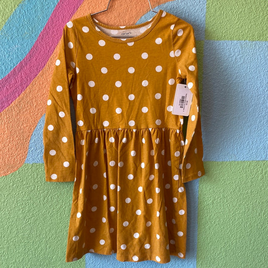 Mustard Polka Dot Dress, 6