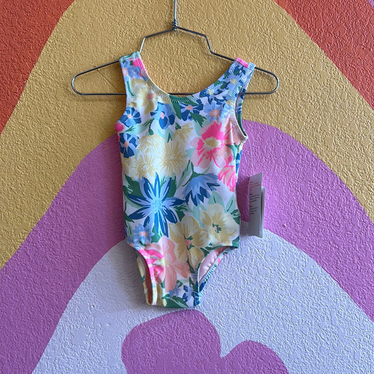 New Floral Swimsuit, 3/6M