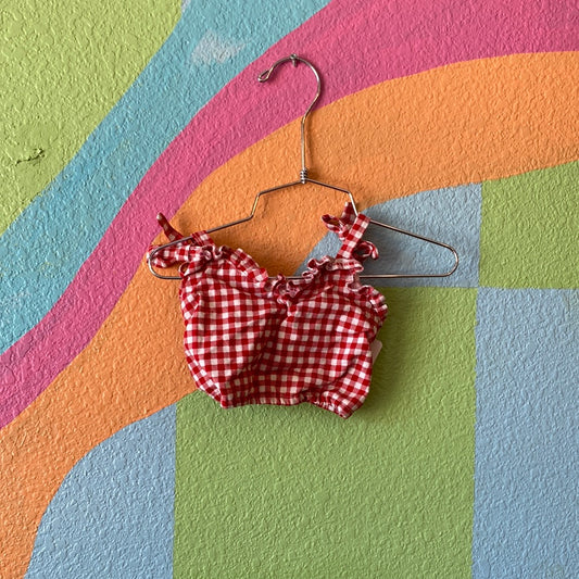 Red Gingham Top, 2T