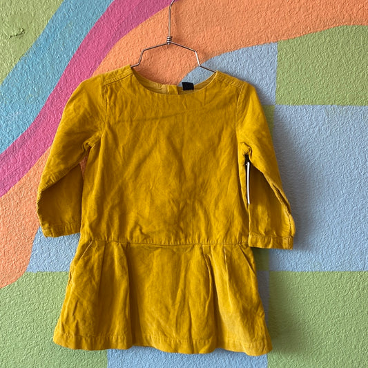 Yellow Corduroy Dress, 3