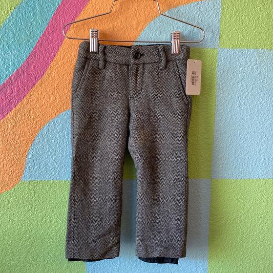 Grey Twill Pants, 2T