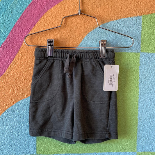 Gray Cotton Shorts, 2T