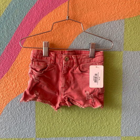 Pink Distressed Shorts, 5
