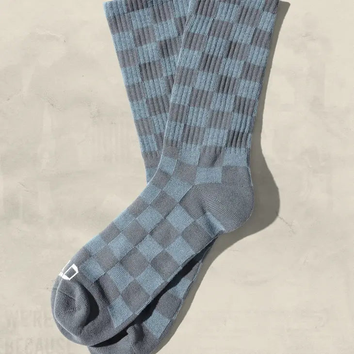 Adult Tonal Checkerboard Socks