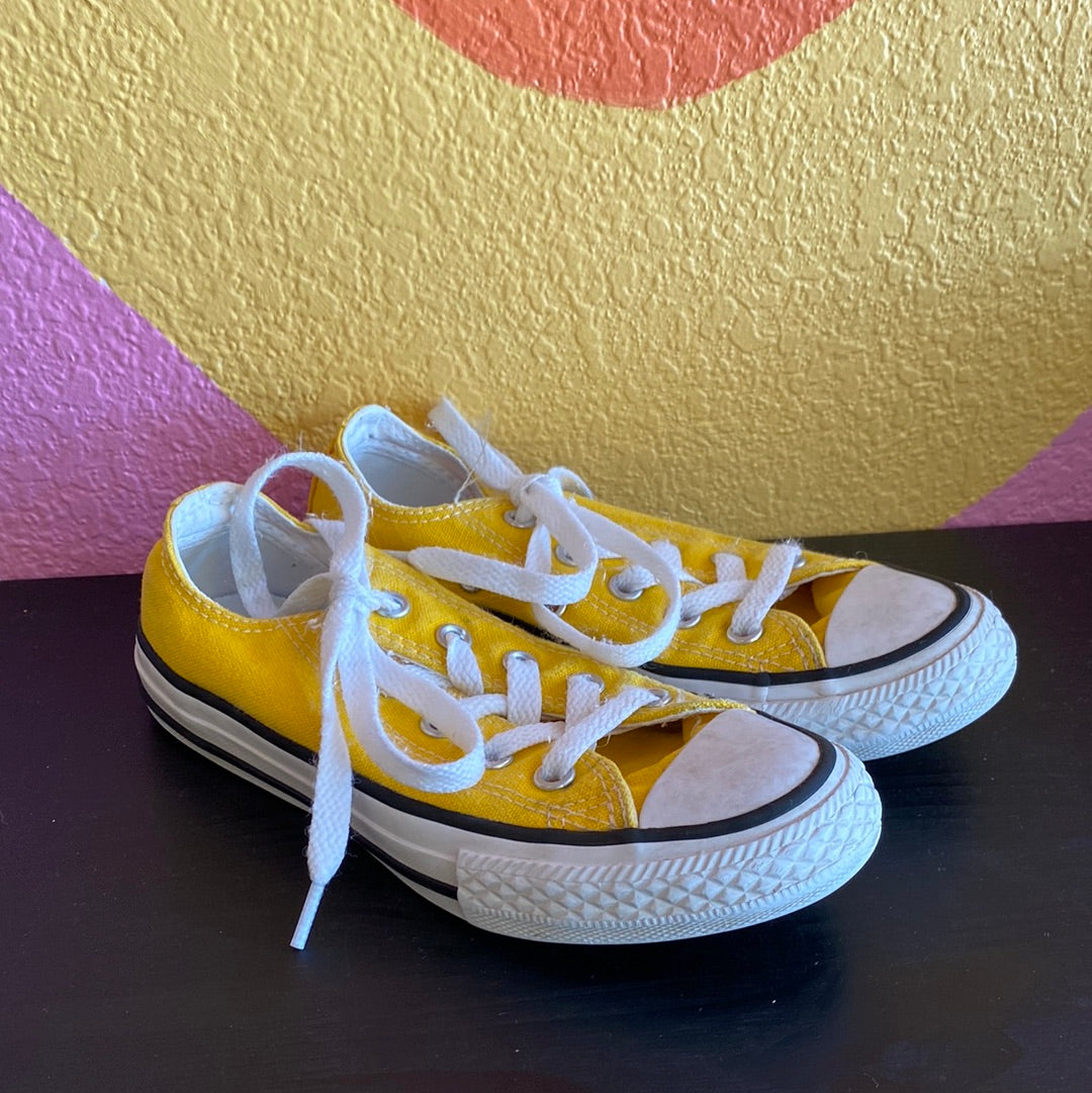 Yellow Low Top Converse, 12