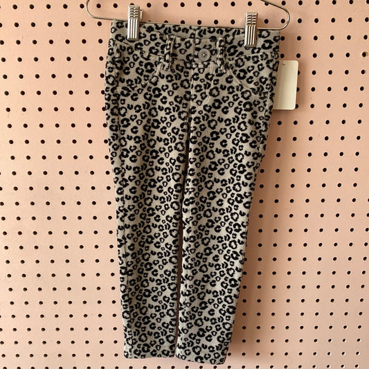 Grey Cheetah Pants, 3/4