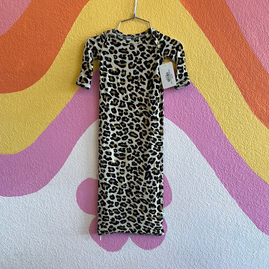 Cheetah Zipper Gown, 0/3M