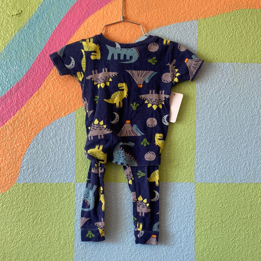 Navy Dino Pajamas, 2T