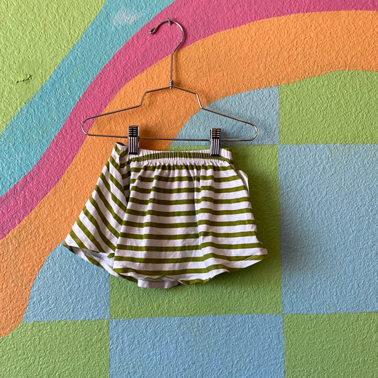 Green Striped Skirt, 12/24M