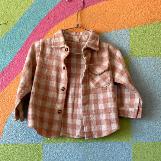 Pink Plaid Flannel, 2T