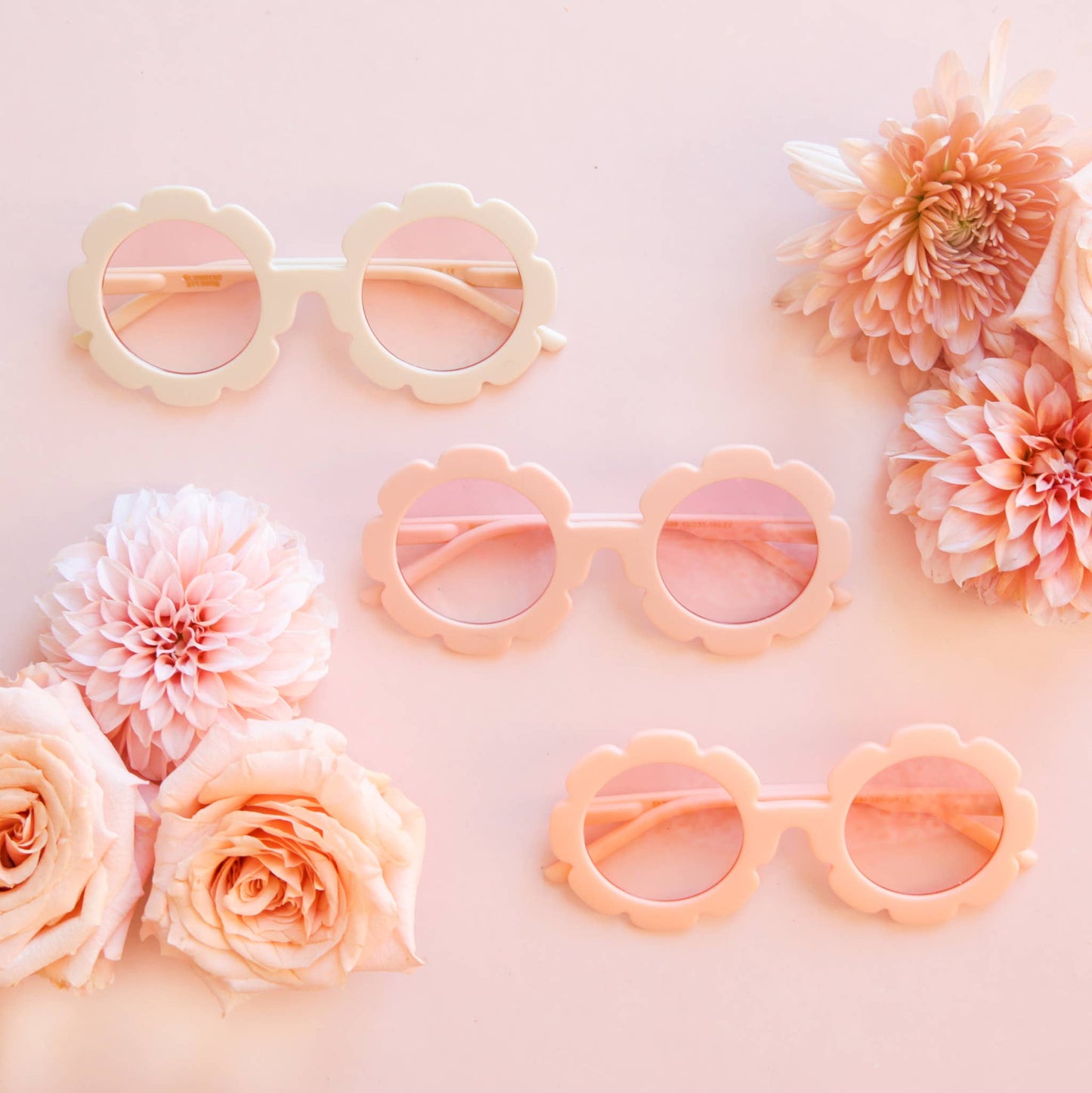 Kids Flower Sunglasses - Apricot